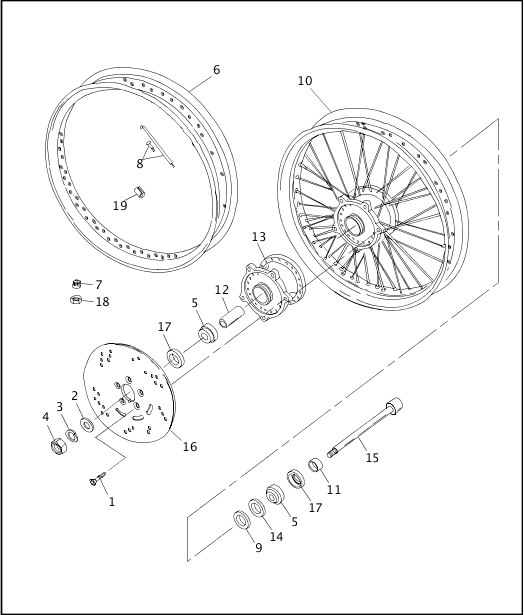 Harley Rear Wheel Assembly Diagram
