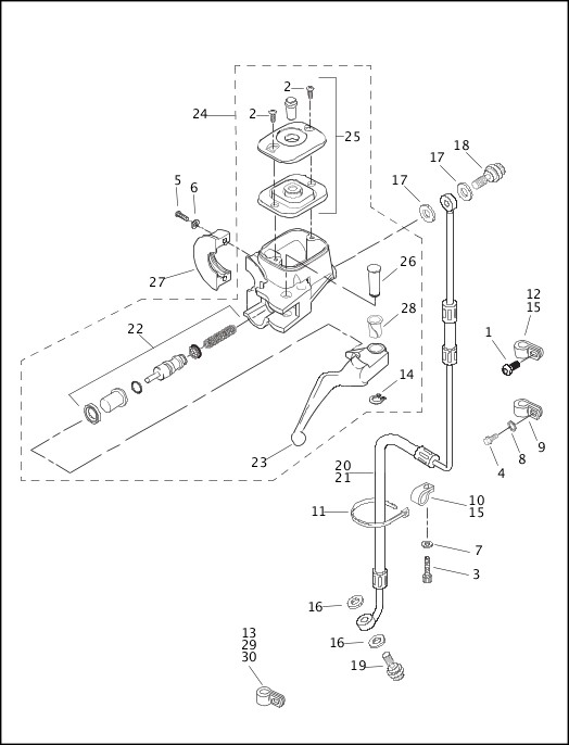 Harley Rear Master Cylinder Diagram - Atkinsjewelry
