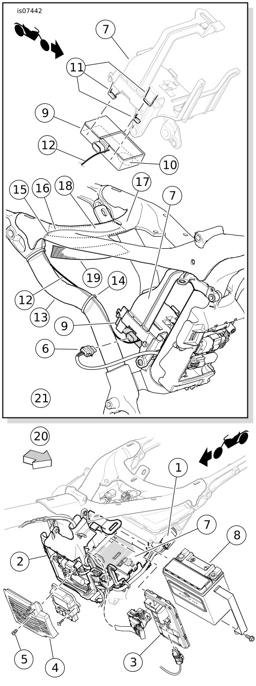 ハーレー XL883 CN2 実動車外し 純正 セキュリティーシステム 検※ スポーツスター XLH883 883C 883H 883R 883L XL1200 51Z66
