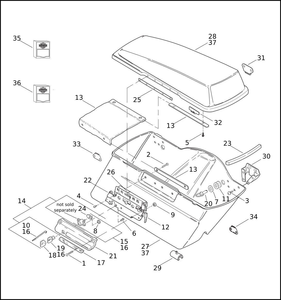 harley davidson saddlebag parts list